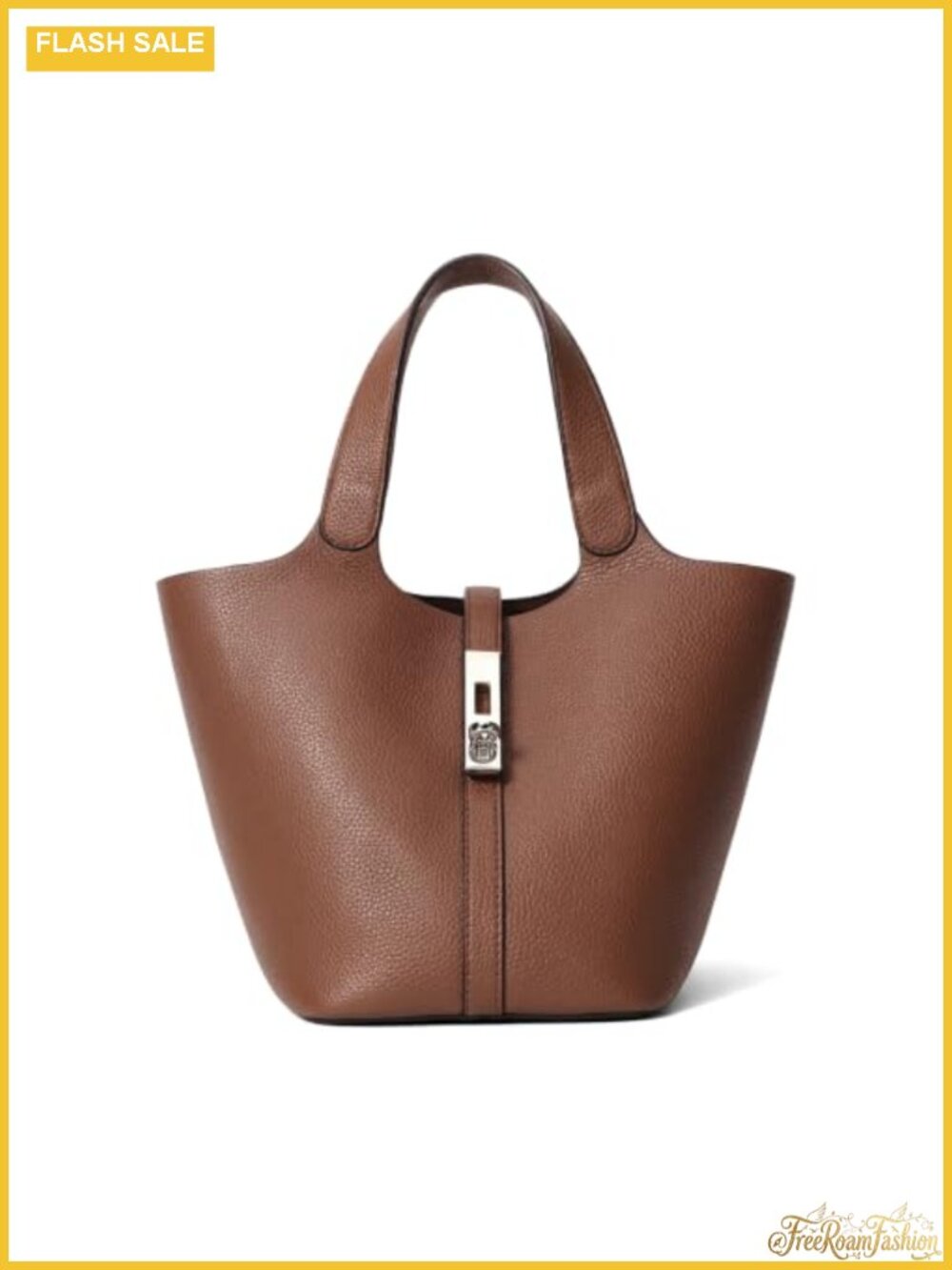 Vegan Leather Bucket Purse Top Handle Handbag Shoulder Bag with Detachable Pouch
